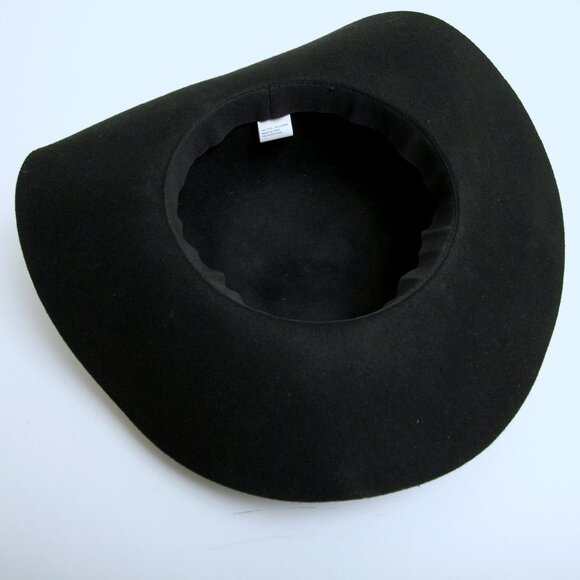 Black Wide Brim Floppy Hat - Picture 5 of 7
